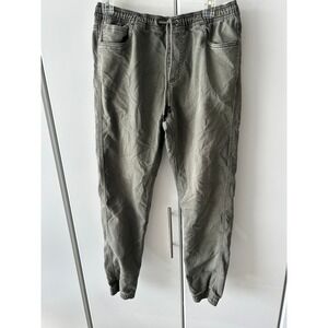 Unionbay Mens Olive Green Twill Jogger Pants Elastic Waist Stretch YB4351 Size S